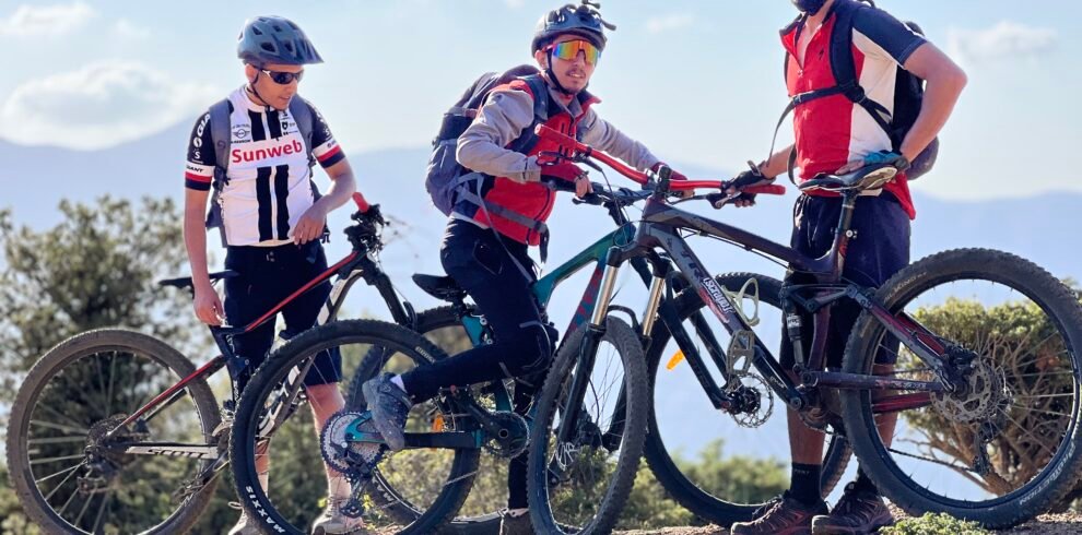 Biking in the atlas mountains