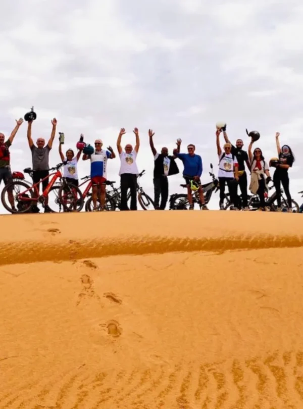 sahara desert cycling tours Morocco dunes gravel bike desert Morocco MTB adventure Sahara Morocco desert cycling route Morocco from Marrakech