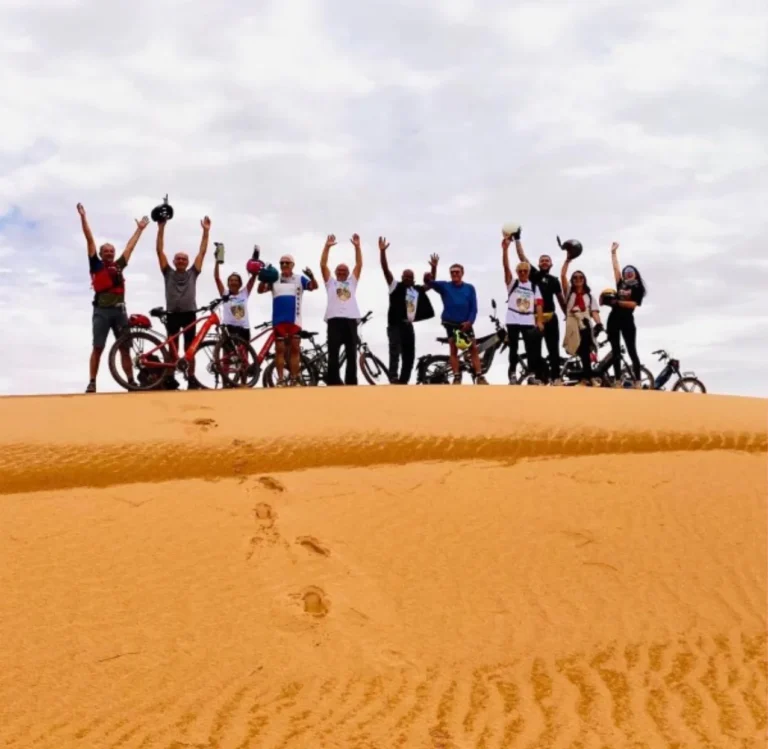 sahara desert cycling tours Morocco dunes gravel bike desert Morocco MTB adventure Sahara Morocco desert cycling route Morocco from Marrakech